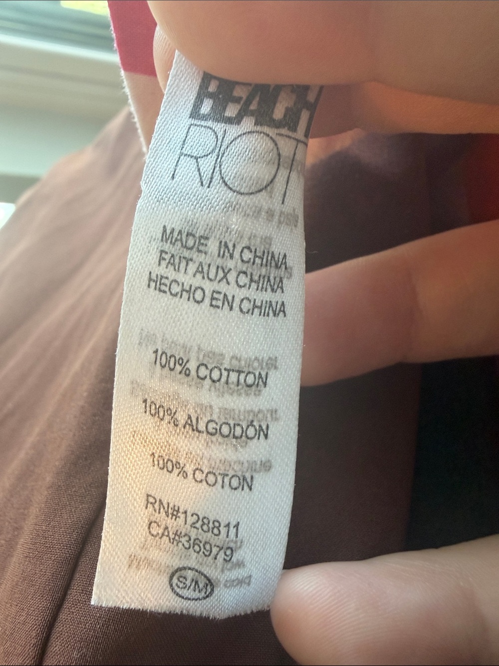 Anthropologie Beach Riot 100% Cotton Pink & Orange Striped Beach Cover-Up S/M - Picture 7 of 7
